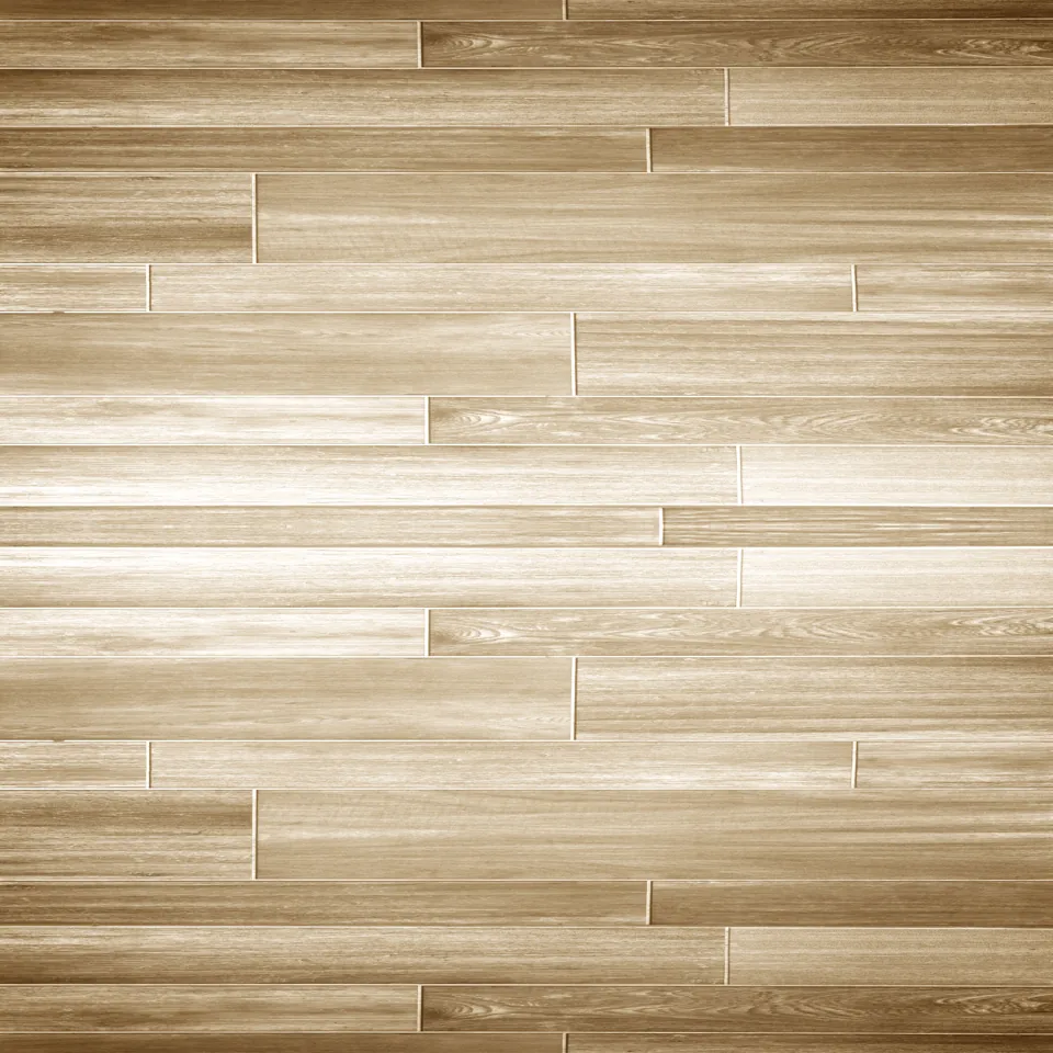 Warm wood flooring with a natural grain pattern